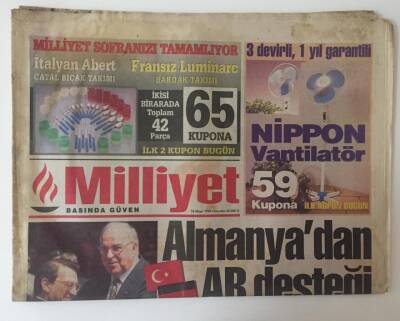 Milliyet Gazetesi 18 Mayıs 1996 - Yılmaz-Kohl Görüşmesinde,Türkiye-Avrupa Birliği İlişkileri Ve Pkk Sorunu Masaya Yatırıldı GZ11101 - 2