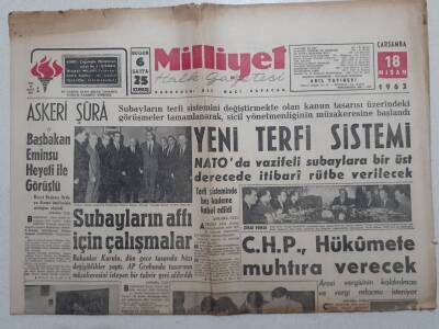 Milliyet Gazetesi - 18 Nisan 1962 - CHP Hükümete Muhtıra Verecek GZ112213 - 1