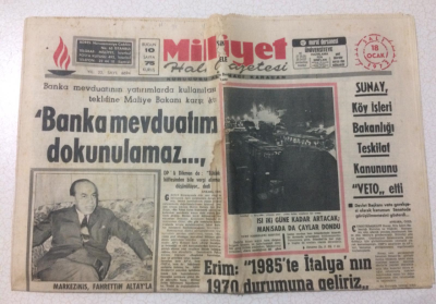 Milliyet Gazetesi 18 Ocak 1972 - Erim 1985te İtalyanın 1970 Durumuna Geliriz - GZ15557 - 2