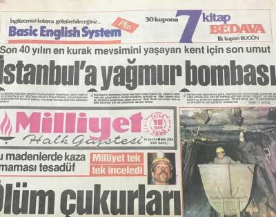 Milliyet Gazetesi 18 Şubat 1990- Ölüm Çukurları Madenler GZ36489 - 1