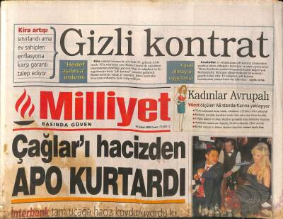 Milliyet Gazetesi 18 Şubat 2000 - Milli Takıma Gençlik Aşısı - Kirada Çifte Kontrat Dönemi GZ95533 - 1