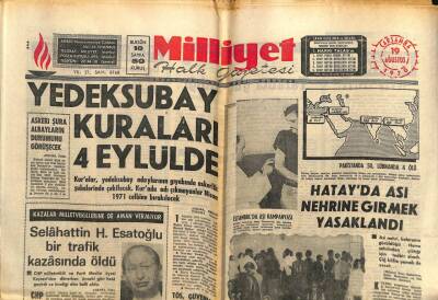 Milliyet Gazetesi - 19 Ağustos 1970 - Yedeksubay Kuralları 4 Eylülde GZ110758 - 1