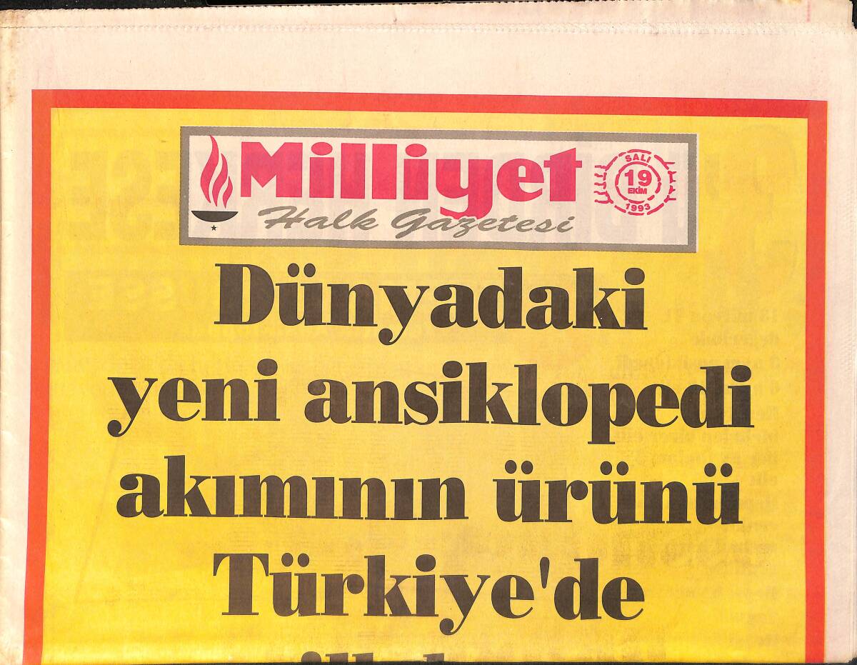 Milliyet Gazetesi 19 Ekim 1993 - Hülya Koçyiğit: Özal Öldü Politika Bitti - Trabzon'dan Çakman'a Öfke GZ2942 - 1