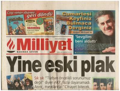 Milliyet Gazetesi 19 Ekim 2002 - Adnan Menderese Göre İrtica GZ48064 - 1