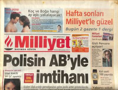 Milliyet Gazetesi 19 Haziran 2004 - Polisin AB İle İmtihanı, İmarbank Yolsuzluğu GZ97279 - 1