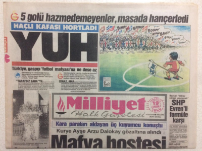 Milliyet Gazetesi - 19 Kasım 1988 - UEFA! Allah Belanı Versin GZ24485 - 1