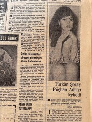 Milliyet Gazetesi 19 Mart 1968 - Türkan Şoray Rüçhan Adlı'yı Terk Etti - Öğretmenlerin Komünistlikle Suçlanması Olaylara Yol Açtı GZ140244 - 2