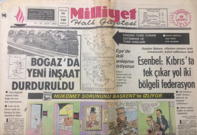 Milliyet Gazetesi 19 Mart 1975 - ErbakanGörevin MC ye Verileceği ÜmidindeyimDedi - GZ12637 - 2