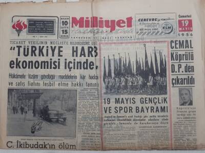 Milliyet Gazetesi - 19 Mayıs 1956 - Cemal Köprülü DPden Çıkarıldı GZ112189 - 1