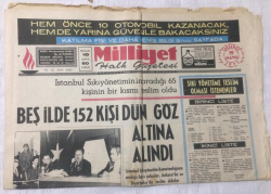 Milliyet Gazetesi 19 Mayıs 1971 - Beş İlde 152 Kişi Dün Göz Altına Alındı - GZ15920 - 2