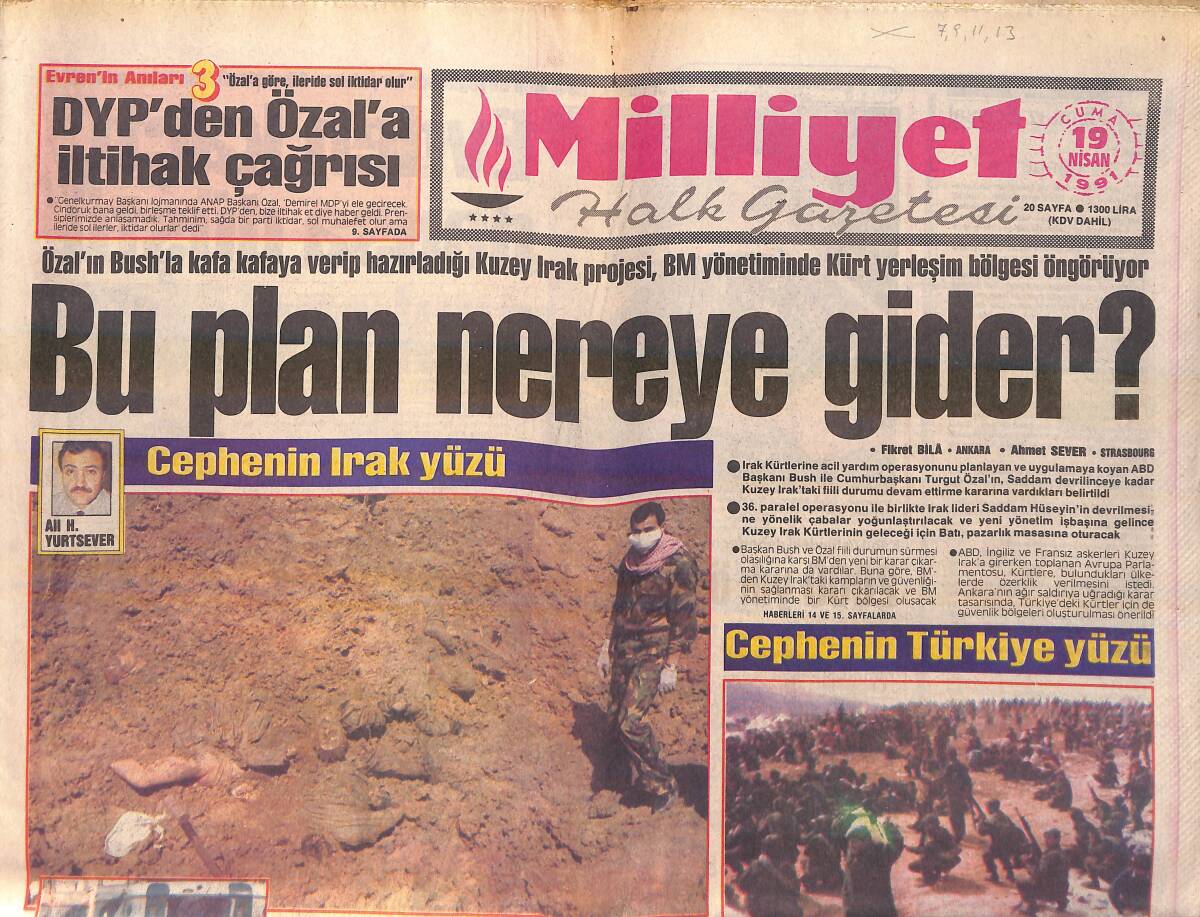 Milliyet Gazetesi 19 Nisan 1991 - Milli Takım Oyuncularını Suçladı - Bülent Ersoy ve İbrahim Tatlıses Gazino Afişi GZ155870 - 1