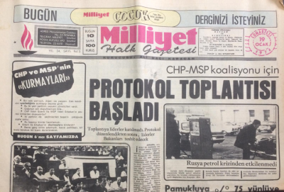 Milliyet Gazetesi 19 Ocak 1974 - CHP Ve MSPnin Kurmayları - GZ12681 - 2