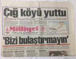 Milliyet Gazetesi 19 Ocak 1993 - Yine Bomba Yağdı - GZ17017 - 2