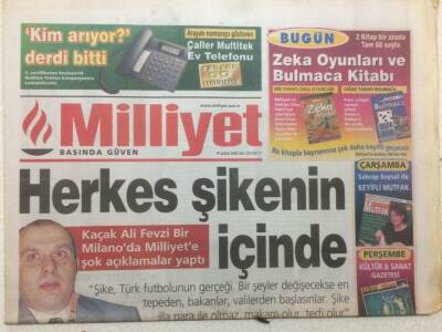 Milliyet Gazetesi 19 Şubat 2002 - Ecevit Hakem Olmalı GZ48545 - 1