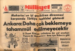 Milliyet Gazetesi 2 Aralık 1967 - Kıbrısta Bir İngiliz Jeti 2 Türk Jetinin Yolunu Kesti GZ103542 - 2