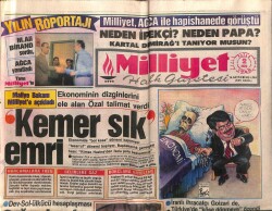 Milliyet Gazetesi 2 Ekim 1988 - Kemer Sık Emri GZ66566 - 1