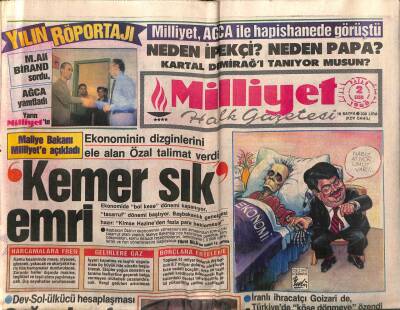 Milliyet Gazetesi 2 Ekim 1988 - Kemer Sık Emri GZ66566 - 1