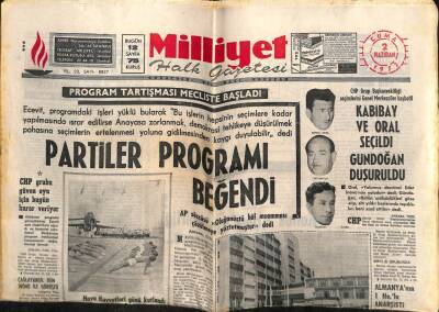 Milliyet Gazetesi 2 Haziran 1972 - Partiler Programı Beğendi GZ58888 - 1