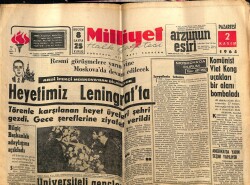 Milliyet Gazetesi 2 Kasım 1964 - Abdi İpekçi Moskocadan Bildiriyor,Heyetimiz Leningratta GZ58796 - 1
