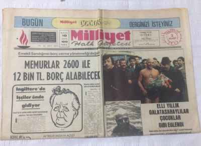 Milliyet Gazetesi 2 Mart 1974 - Elli Yıllık Galatasaraylılar Çocuklar Gibi Eğlendi - GZ15926 - 1
