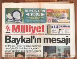 Milliyet Gazetesi 2 Mart 1998 - Baykal ın Mesajı GZ1802 - 1
