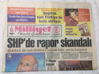 Milliyet Gazetesi 2 Mayıs 1993 - SHPde Rapor Skandalı - GZ15973 - 1