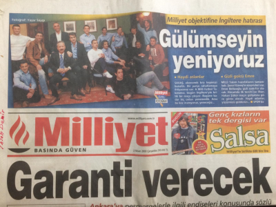 Milliyet Gazetesi 2 Nisan 2003 - Garanti Verecek - GZ12708 - 1