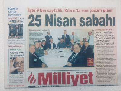 Milliyet Gazetesi - 2 Nisan 2004 - Kıbrısta Son Çözüm Planı GZ46565 - 1