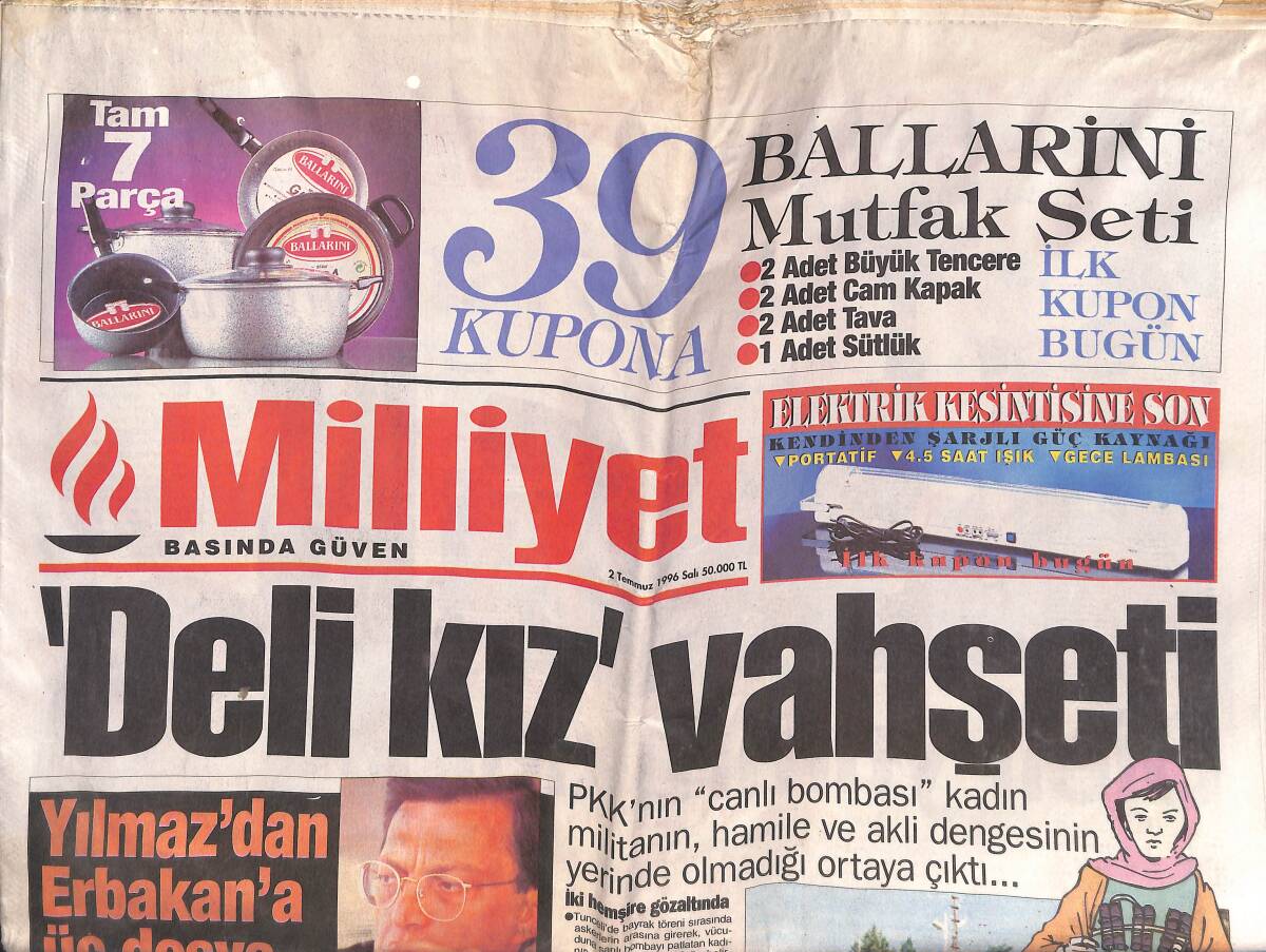 Milliyet Gazetesi 2 Temmuz 1996 - Terim'den İlk Reform - Erbakan'ın İlk Merakı Ekonomi GZ132911 - 1