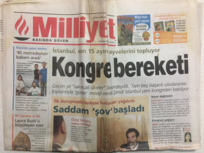 Milliyet Gazetesi 2 Temmuz 2004 - Saddam Şov Başladı GZ27826 - 1