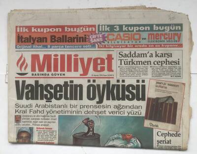Milliyet Gazetesi 20 Ağustos 1995 - Tümer Paşa Sert Konuştu GZ8484 - 1