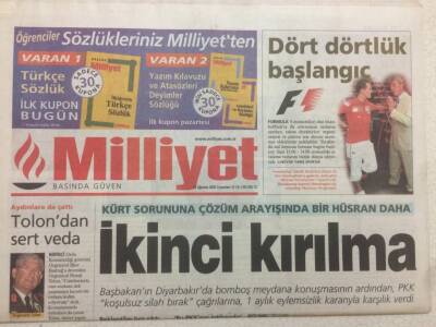 Milliyet Gazetesi 20 Ağustos 2005 - Kürt Sorununa Çözüm Arayışında Bir Hüsran Daha GZ47106 - 1