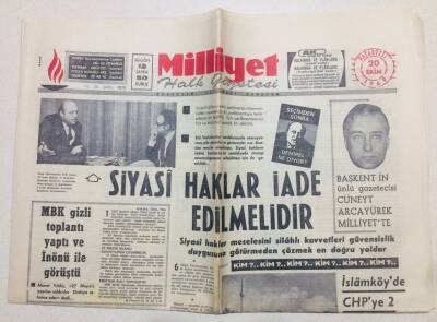 Milliyet Gazetesi 20 Ekim 1969 - Demirel Siyasi Haklar İade Edilmelidir GZ53691 - 1