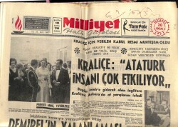 Milliyet Gazetesi 20 Ekim 1971 - Sunay Kraliçeye 180 Yıllık Tarihi Bir Hilal Broş Hediye Etti GZ58782 - 1