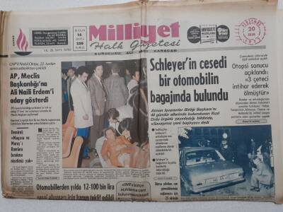 Milliyet Gazetesi - 20 Ekim 1977 - Schleyerin Cesedi Bir Otomobilin Bagajında Bulundu GZ112279 - 1