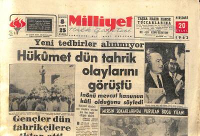 Milliyet Gazetesi - 20 Eylül 1962 - Mersin Sokaklarında Boğa Yılanı GZ110273 - 1