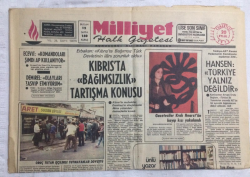 Milliyet Gazetesi 20 Eylül 1975 - Kıbrısta Bağımsızlık Tartışma Konusu - GZ17729 - 1