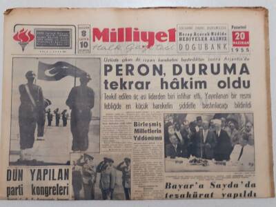 Milliyet Gazetesi - 20 Haziran 1955 - Peron, Duruma Tekrar Hakim Oldu GZ112085 - 1