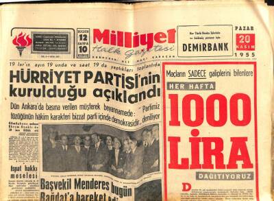 Milliyet Gazetesi 20 Kasım 1955 - Başvekil Adnan Menderes Bağdata Hareket Ediyor GZ59687 - 1