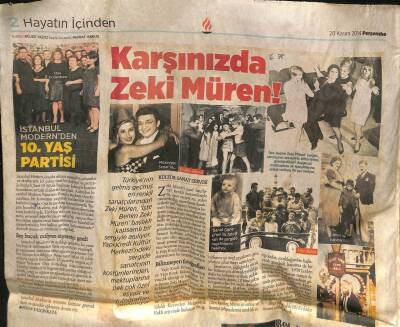 Milliyet Gazetesi 20 Kasım 2014 - Cüneyt Arkın Ve Zeki Müren 1970li Yıllarda , Şilede GZ98850 - 2