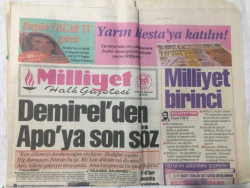 Milliyet Gazetesi 20 Mart 1993 - Demirelden Apoya Son Söz - GZ15987 - 2