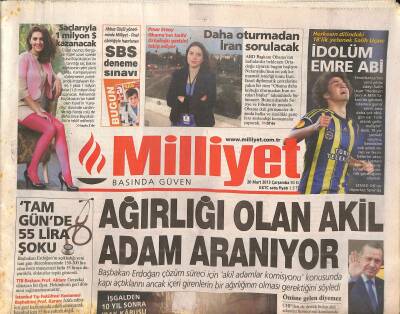Milliyet Gazetesi 20 Mart 2013 - Salih Uçan İdolüm Emre Abi - Beşiktaş Gerçekleri GZ124679 - 1