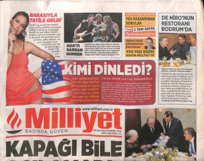 Milliyet Gazetesi 20 Mart 2014 - De Nironun Restoranı Bodrumda GZ98970 - 1