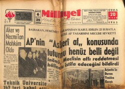 Milliyet Gazetesi 20 Nisan 1962 - APnin Askeri Af Konusunda Tutumu Henüz Belli Değil GZ58878 - 1