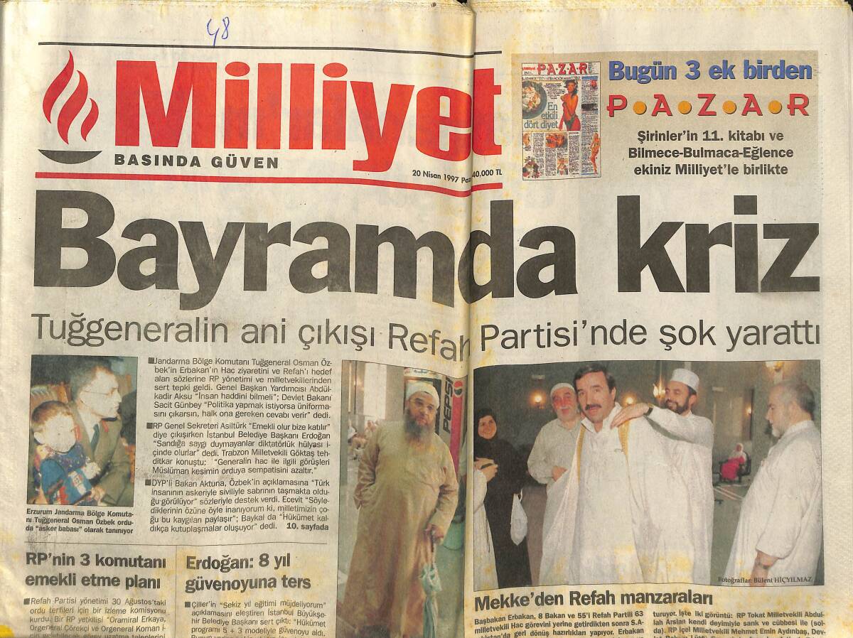 Milliyet Gazetesi 20 Nisan 1997 - Fenerbahçe Bayram Yaptı - Şebnem Dönmez Şarkıcı Olacak GZ153089 - 1