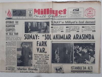 Milliyet Gazetesi - 20 Şubat 1967 - Sunay Sol Akımlar Arasında Fark Var GZ112147 - 1