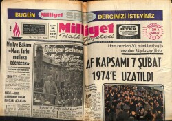 Milliyet Gazetesi 20 Şubat 1974 - Af Kapsamı 7 Şubat 1974e Uzatıldı GZ58862 - 1