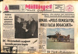 Milliyet Gazetesi 20 Şubat 1975 - DC-10 İstanbul Uçağının Havada Parçası Koptu GZ103547 - 1