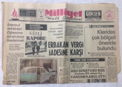 Milliyet Gazetesi 20 Şubat 1976 - Erbakan Vergi İadesine Karşı - GZ17513 - 1