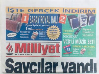 Milliyet Gazetesi 20 Temmuz 2000 - Savcılar Yandı GZ40322 - 1
